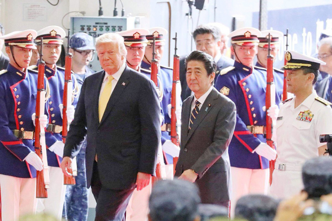 Donald Trump și Shinzo Abe