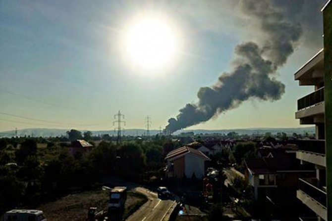 Incendiu la o firmă din Buzău