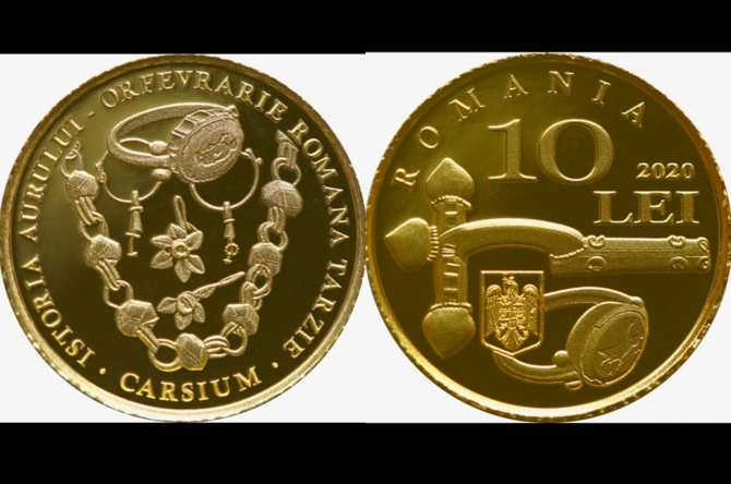 Banca Naţională a României lansează luni în circuitul numismatic o monedă din aur cu tema "Istoria aurului