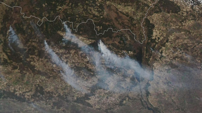 ARHIVĂ Imagini NASA ale unui incendiului din apropierea Prîpeat 