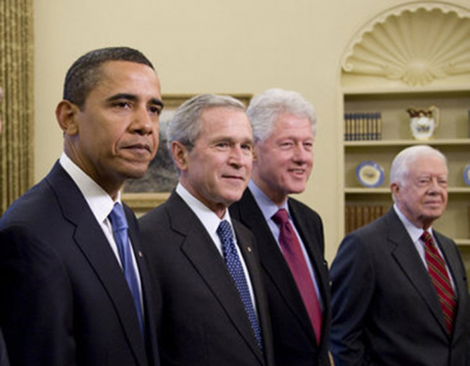 Barack Obama, George W. Bush, Bill Clinton și Jimmy Carter