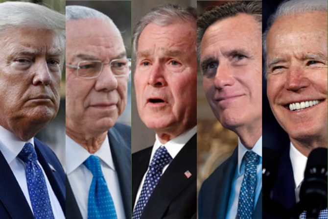 Colin Powell, George W. Bush și Mitt Mormey sunt trei dintre cei mai influenți republicani care îl abandonează de tot pe Donald Trump