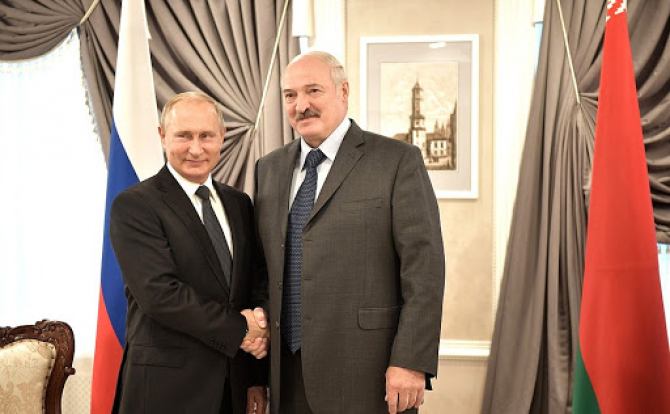 Vladimir Putin și Alecsandr Lukașenko