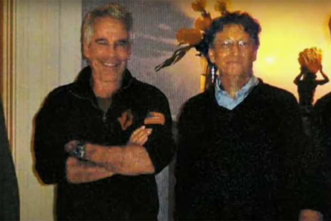 Jeffrey Epstein și Bill Gates / Foto: captura video