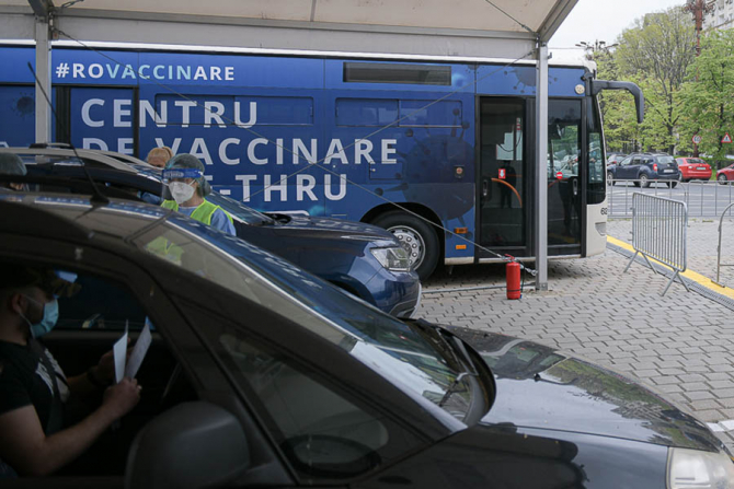 Vaccinare drive-through în București