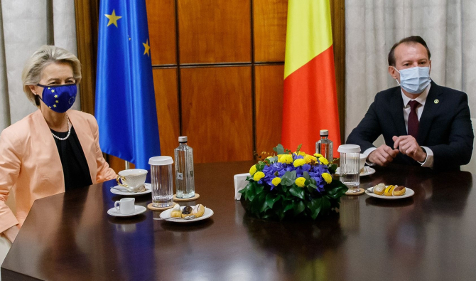 Președinta Comisiei Europene și premierul României