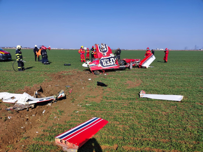 Accidentul aviatic din Strejnicu, Prahova / Foto: ISU Prahova