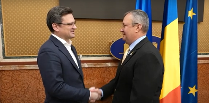Întâlnirea de lucru a lui Nicolae Ciucă cu ministrul afacerilor externe din Ucraina