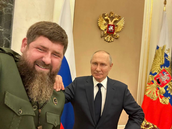Ramzan Kadîrov și Vladimir Putin