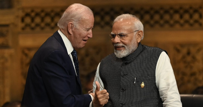 Joe Biden și Narendra Modi 