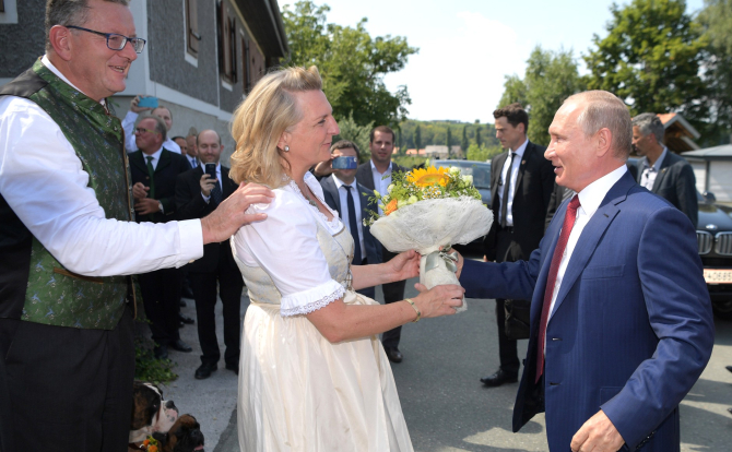 Vladimir Putin la nunta lui Karin Kneissl și Wolfgang Meilinger / Foto: kremlin.ru